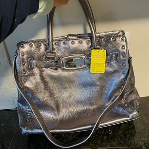 Large Michael Kora Pewter purse NWOT